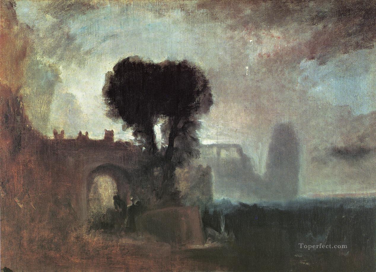 Archway with Trees by the Sea Romantic Turner Oil Paintings